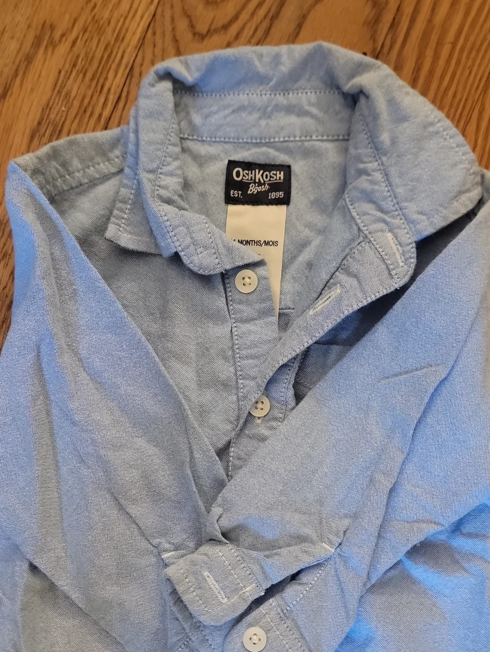 OshKosh B'gosh Light Blue Baby Button-Up Bodysuit